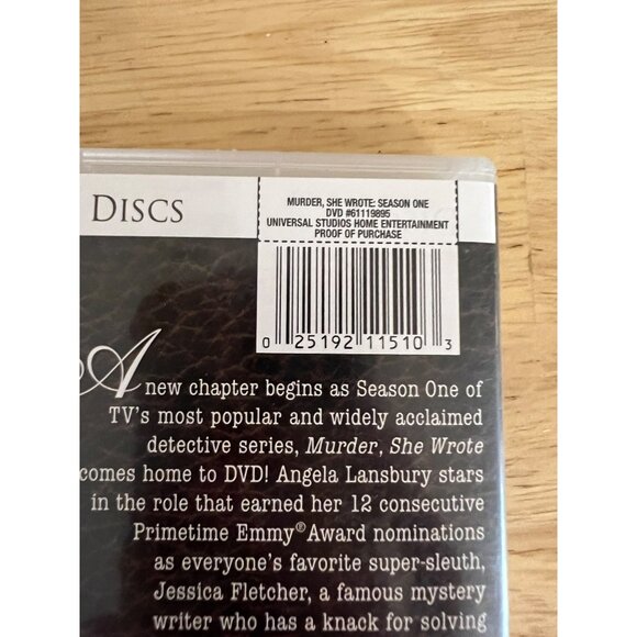 Murder She Wrote Season One DVD Set 6 Discs Classic Mystery Series TV Show - Picture 5 of 6